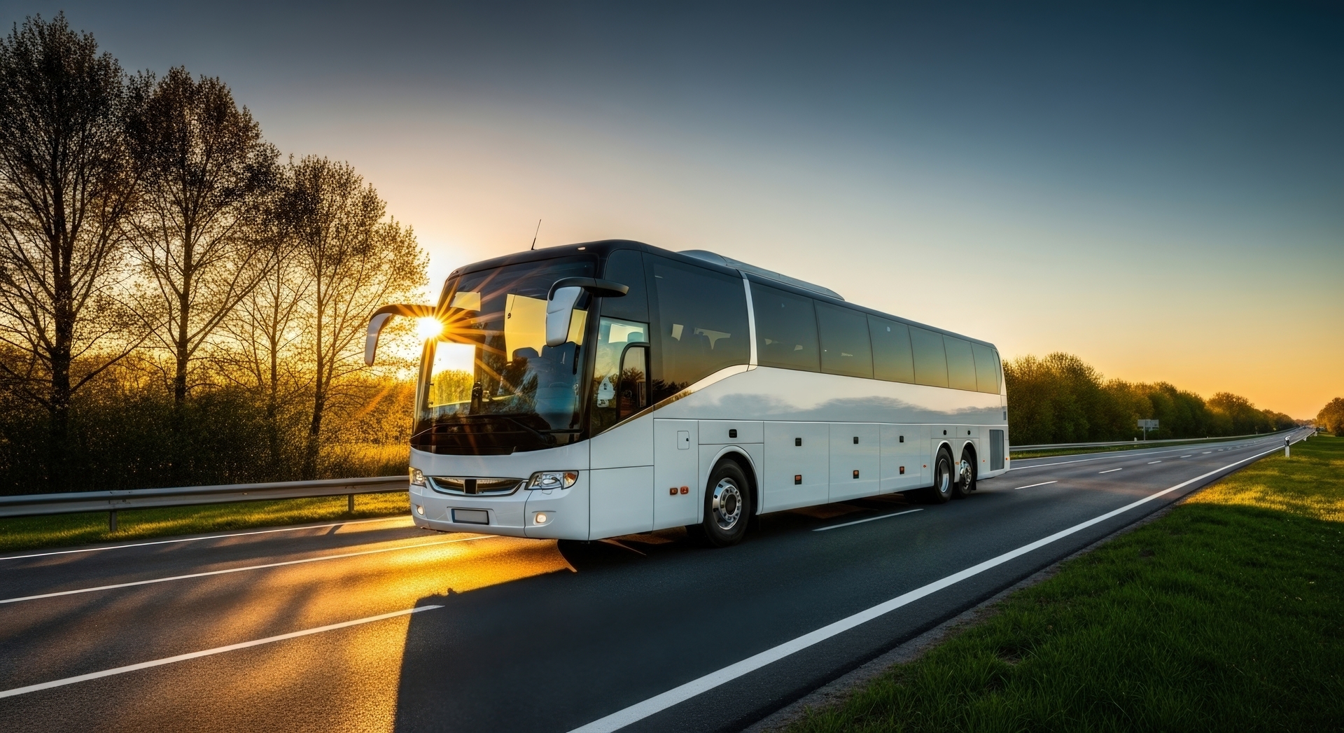 Neios Transport charter coach bus parked in Toronto with the cost guide title
