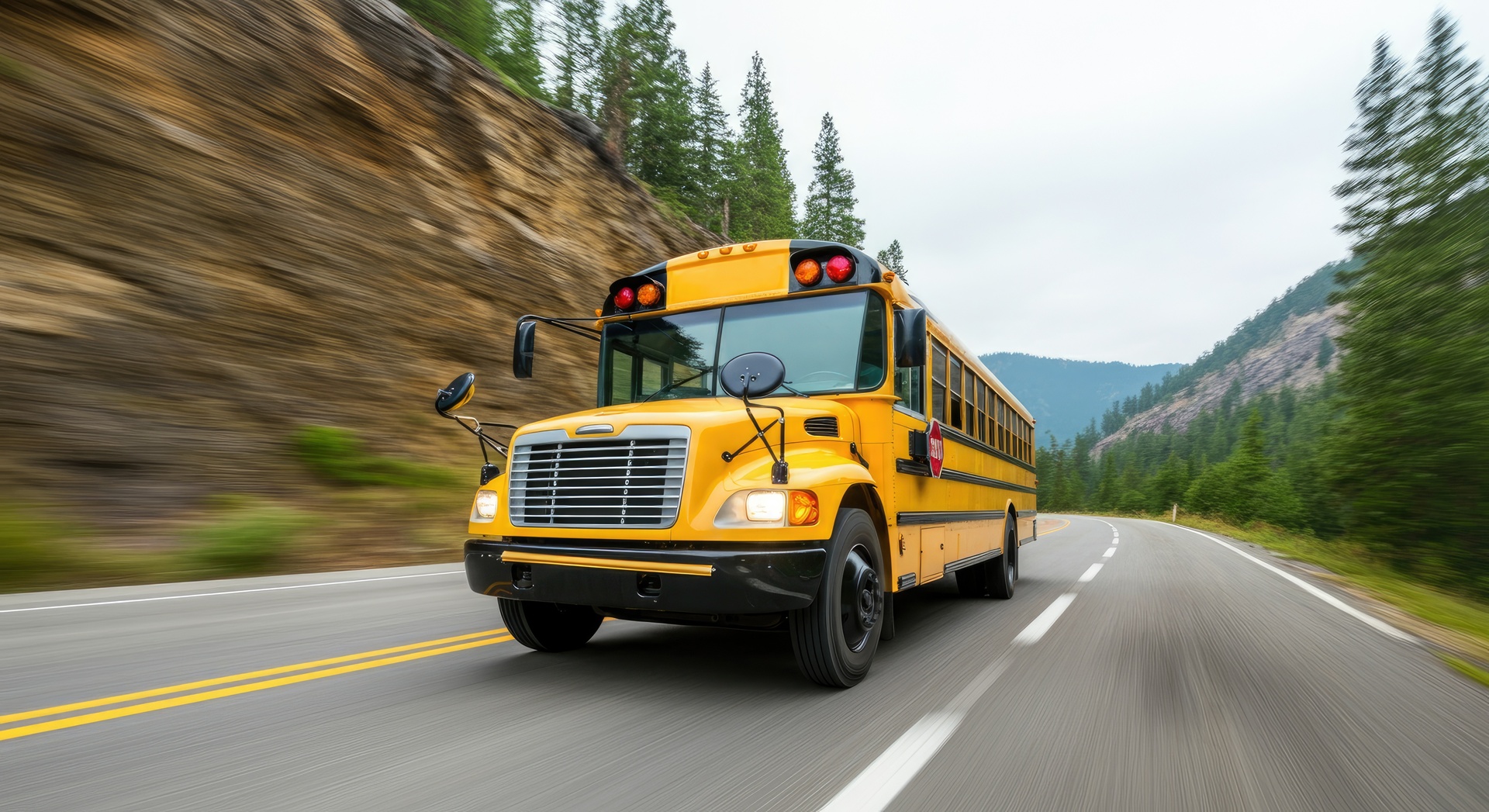 Children boarding a school bus for summer day camp transportation in Ontario